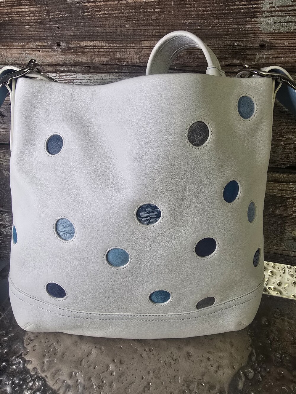 ✨ EXCELLENT / VERY RARE Vintage Y2K Coach Ltd Ed Polka Dot Duffle Bag ✨ - Picture 3 of 11